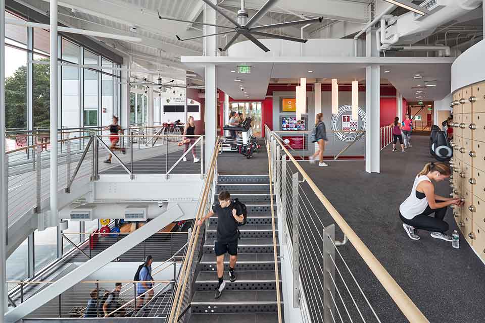 Students stay active and prioritize their well-being at Valentine Health & Recreation Center